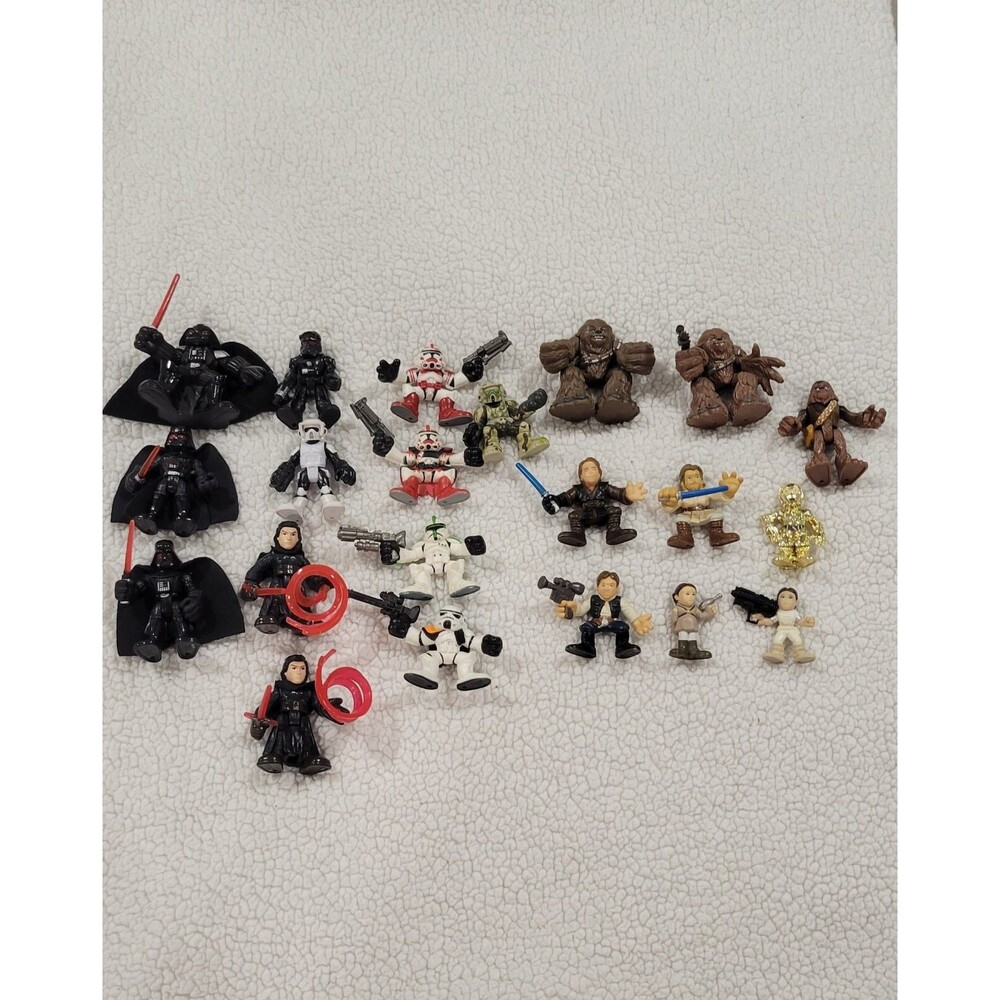 Hasbro Playskool Star Wars Galactic Heroes Lot of 21 - Vader Leia Chewy etc